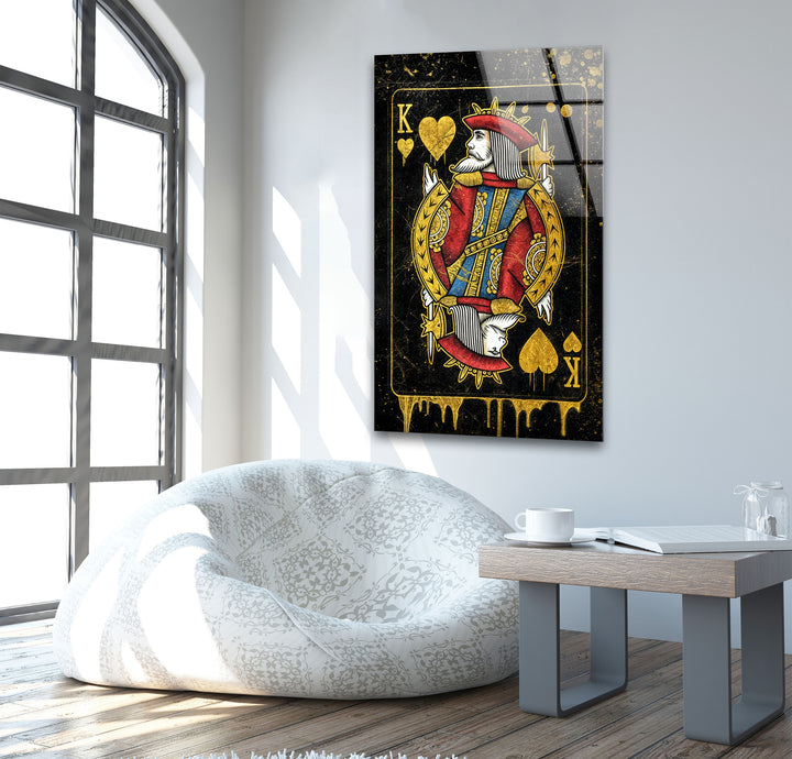 King Card Glass Wall Art stained glass wall art, stained glass wall decor
