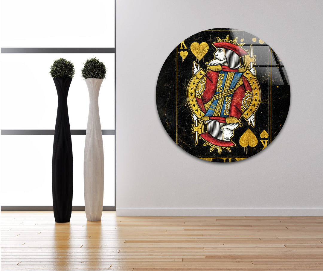 King Card Glass Wall Art glass pictures for Wall, glass prints wall art

