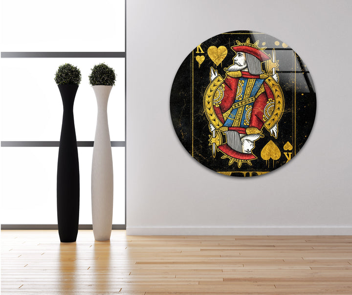 King Card Glass Wall Art glass pictures for Wall, glass prints wall art
