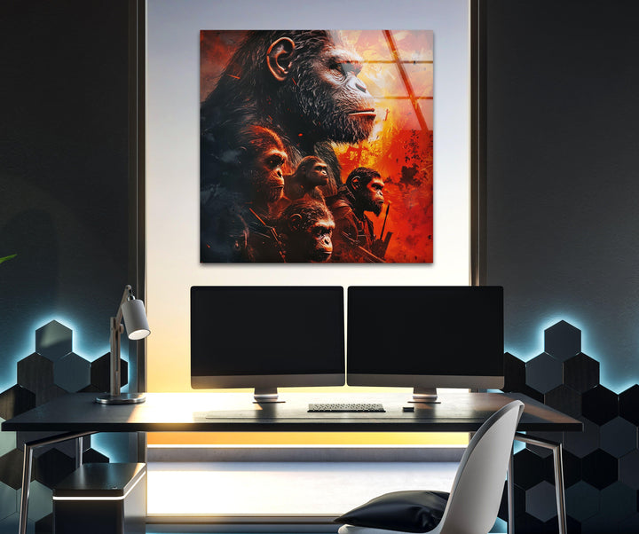 Kingdom of Planet of The Apes Glass Wall Art glass pictures for Wall, glass prints wall art
