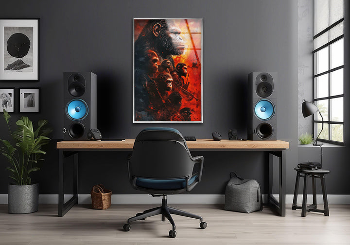 Kingdom of Planet of The Apes Glass Wall Art custom glass pictures, glass art prints
