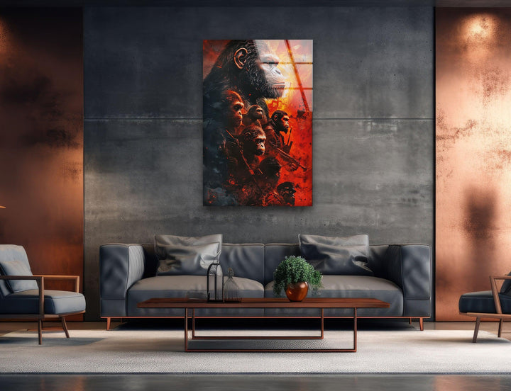 Kingdom of Planet of The Apes Glass Wall Art photo print on glass, prints on glass wall art
