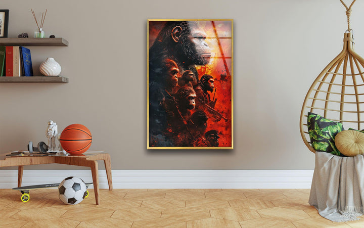 Kingdom of Planet of The Apes Glass Wall Art custom glass photo prints, large glass prints
