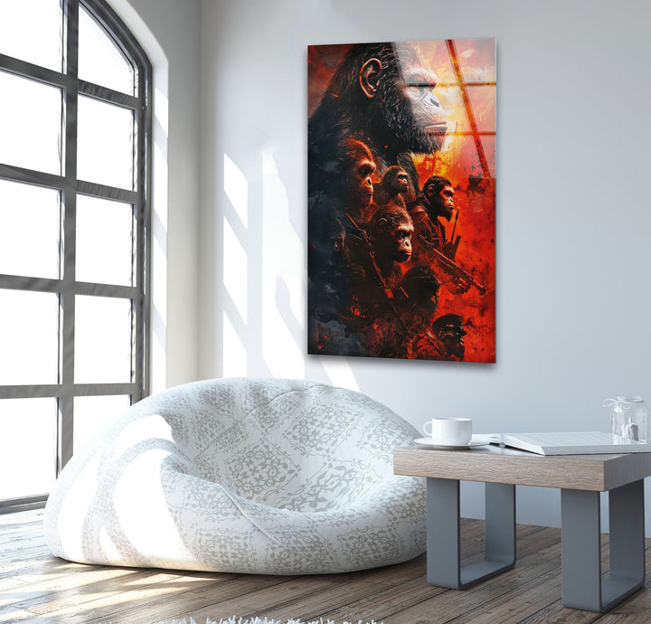 Kingdom of Planet of The Apes Glass Wall Art picture on glass wall art, photos printed on glass
