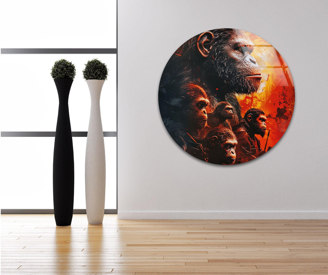 Kingdom of Planet of The Apes Glass Wall Art print on glass, glass printed photos
