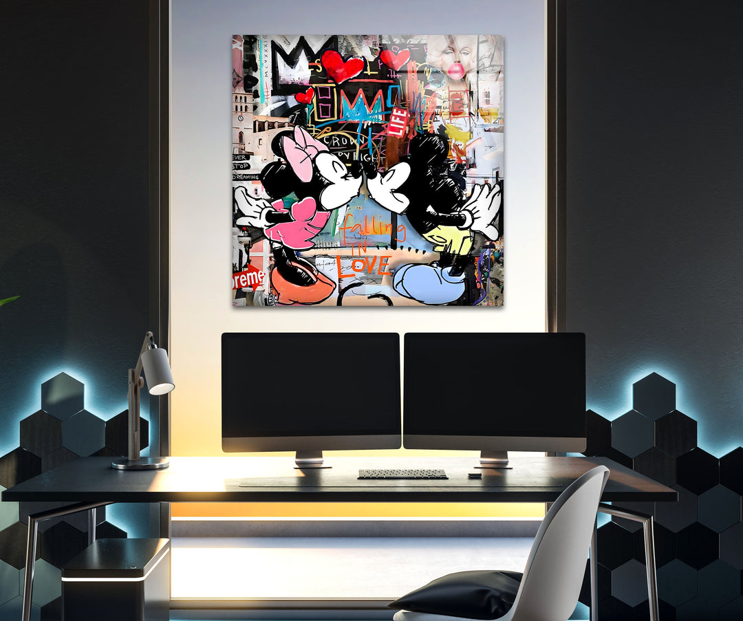 Business Character Glass Wall Art glass pictures for Wall, glass prints wall art

