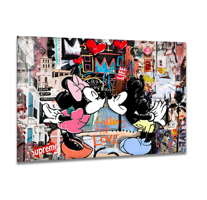 Kiss in Ibiza Glass Wall Art art glass wall art, glass wall art pictures

