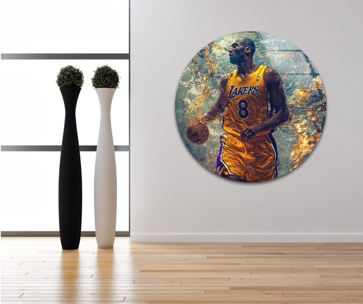 Kobe Bryant Basketball Player Glass Wall Art print on glass, glass printed photos
