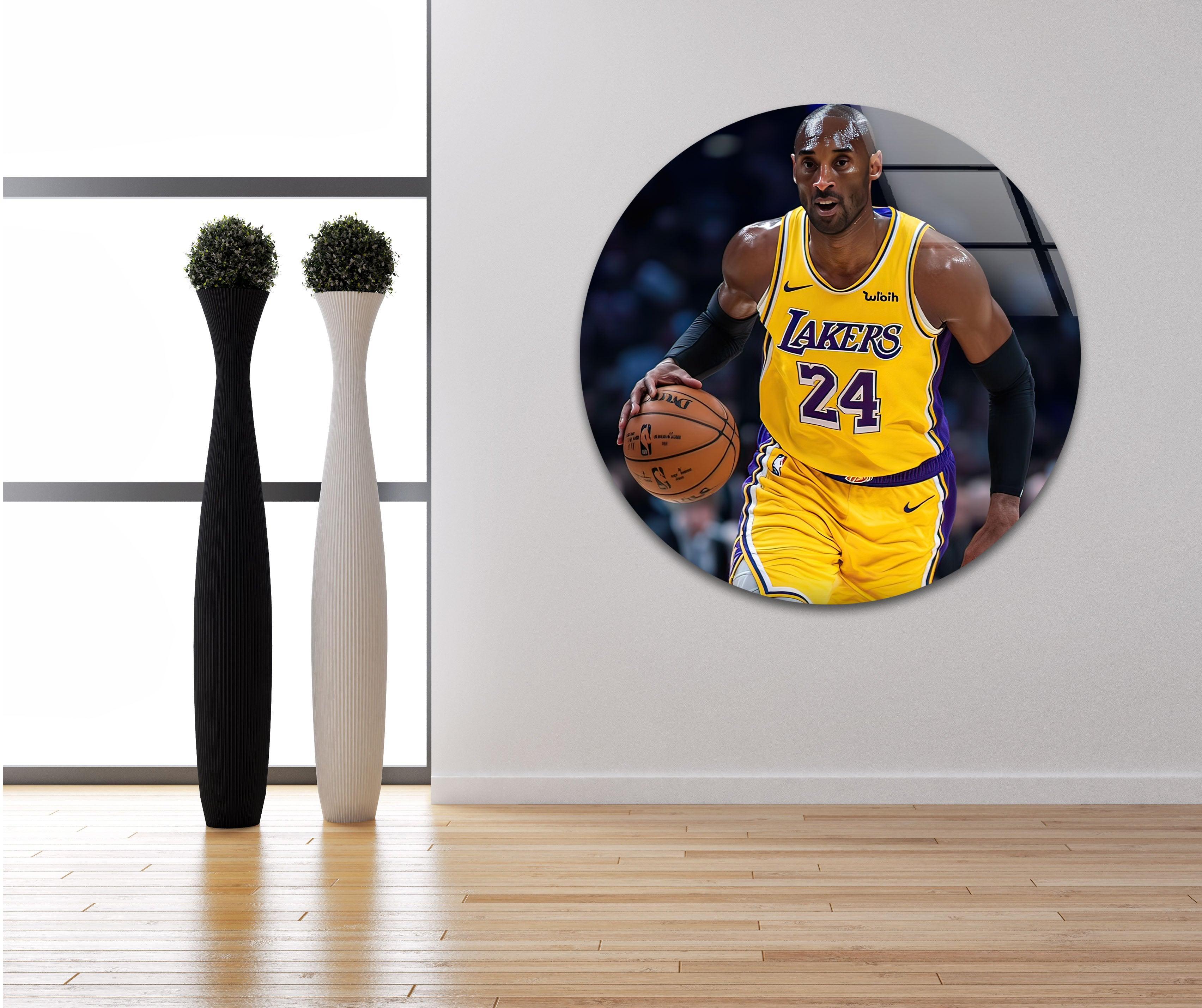 Kobe Bryant Lakers Glass Wall Art – Iconic Sports Legend