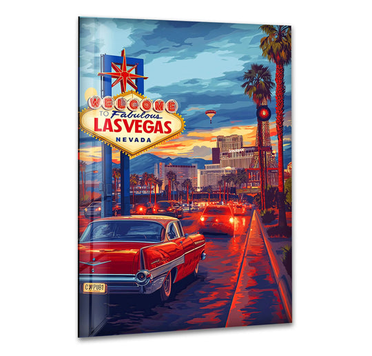 Las Vegas Paint Glass Wall Art glass wall decor, glass wall art decor
