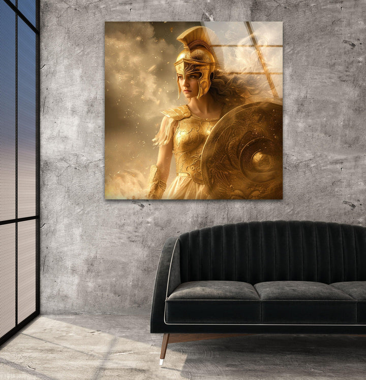 Lady Athena Glass Wall Art Glass Printing Wall Art, Print photos on glass

