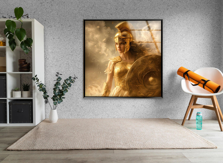 Lady Athena Glass Wall Art custom glass photo prints, large glass prints
