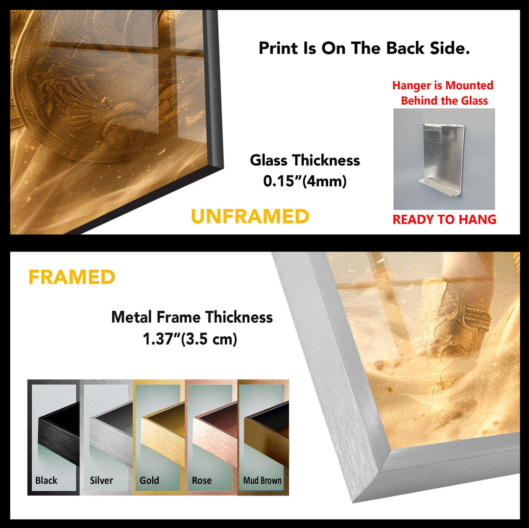 Lady Athena Tempered Glass Wall Art - MyPhotoStation
