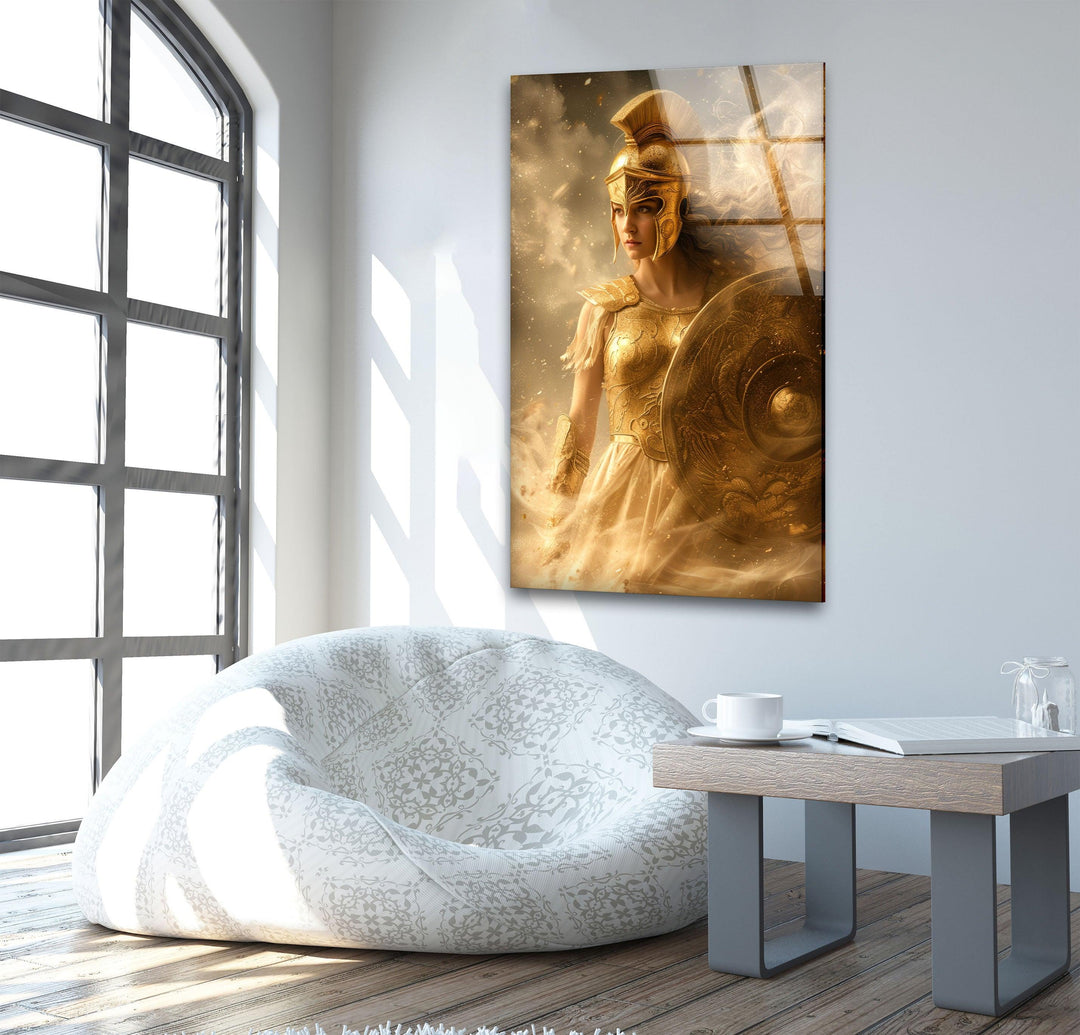 Lady Athena Glass Wall Art glass image printing, glass prints from photos
