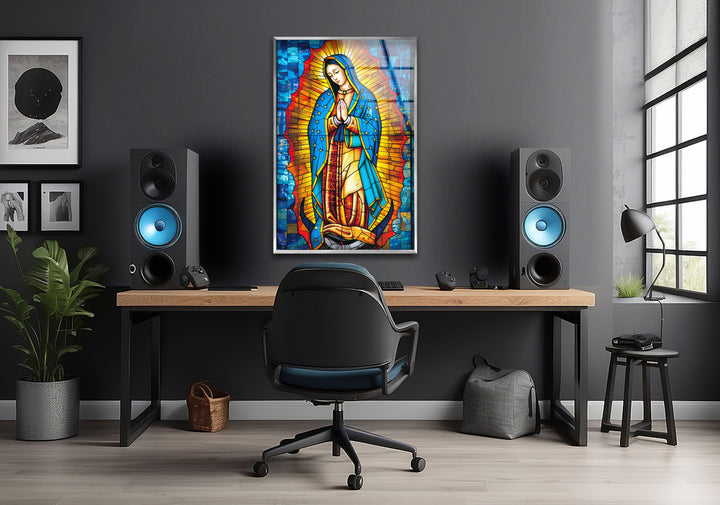 Lady of Guadal Glass Wall Art | Custom Glass Pictures