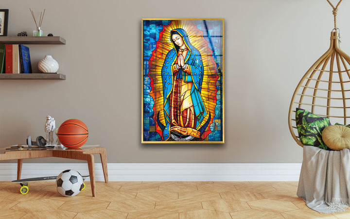 Lady of Guadal Glass Wall Art Glass Printing Wall Art, Print photos on glass
