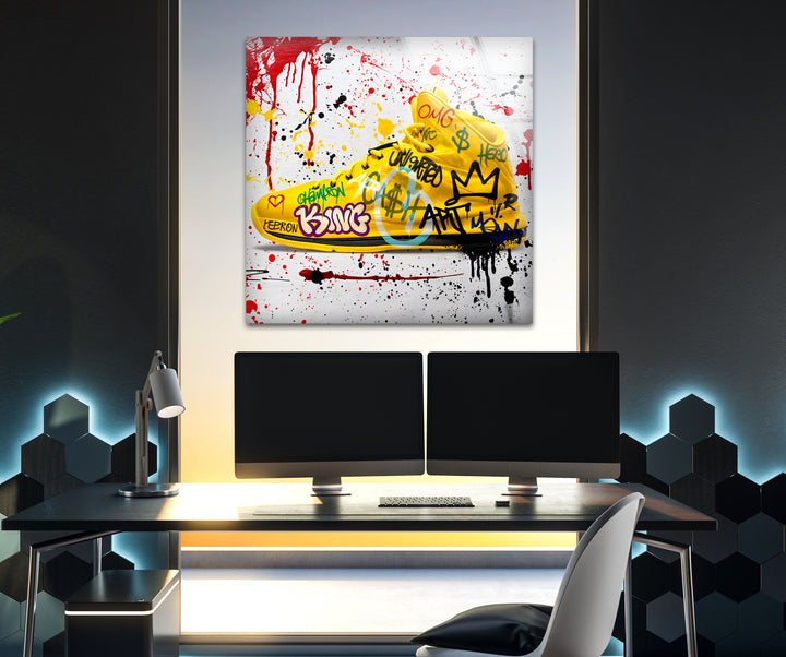 Lebron Shoes Glass Wall Art glass photo prints, glass picture prints
