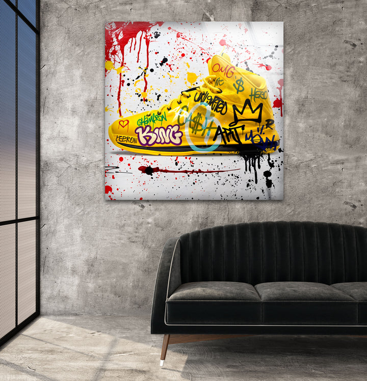 Lebron Shoes Glass Wall Art glass pictures for Wall, glass prints wall art
