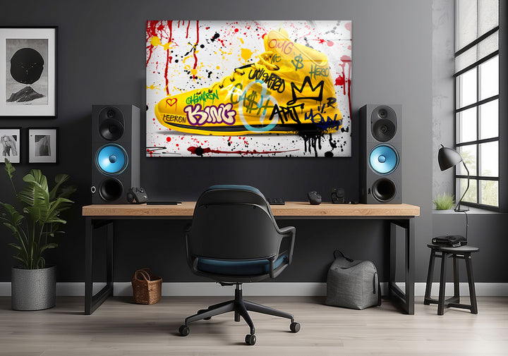 Lebron Shoes Glass Wall Art art glass wall art, glass wall art pictures

