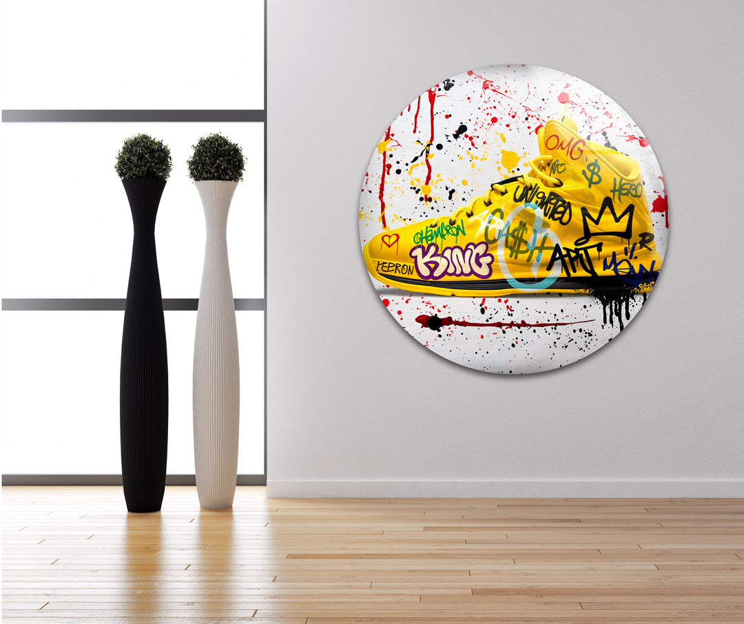 Lebron Shoes Glass Wall Art custom glass pictures, glass art prints
