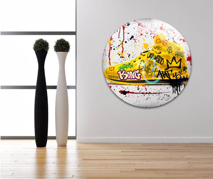 Lebron Shoes Glass Wall Art custom glass pictures, glass art prints
