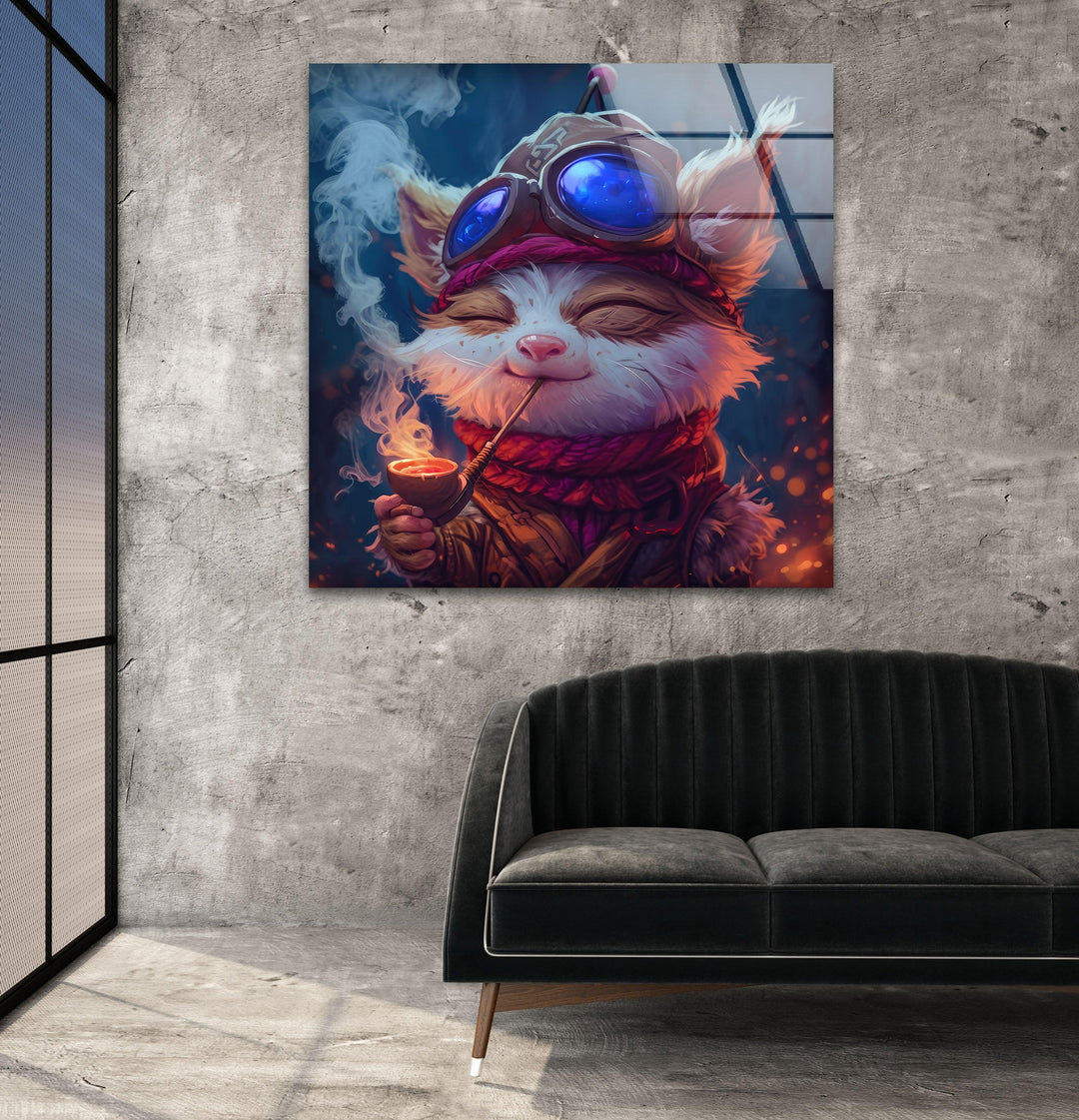 League of Legends Teemo Glass Wall Art glass image printing, glass prints from photos
