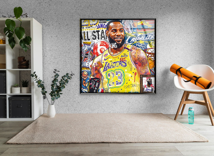 Lebron The King Glass Wall Art glass image printing, glass prints from photos
