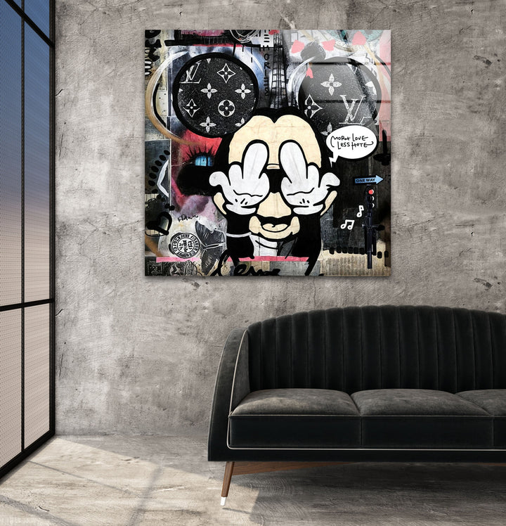 Less Hate Glass Wall Art glass pictures for Wall, glass prints wall art
