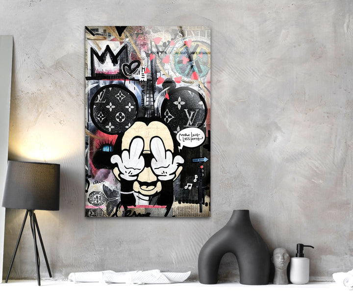 Less Hate Glass Wall Art art glass wall art, glass wall art pictures
