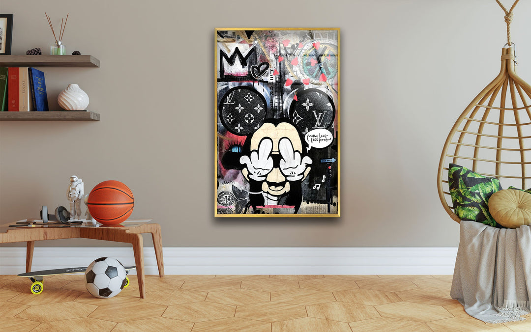 Less Hate Glass Wall Art Glass Printing Wall Art, Print photos on glass
