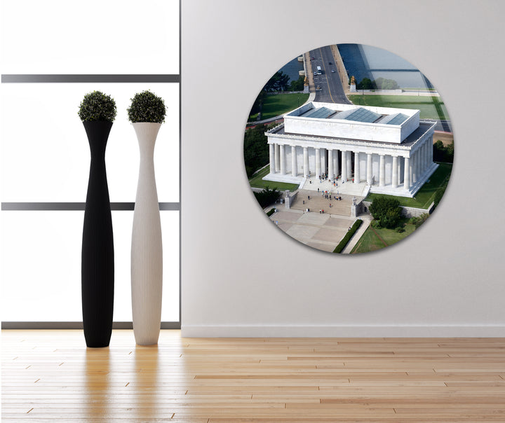 Lincoln Memorial Glaswandkunst – Luftaufnahme des ikonischen Denkmals