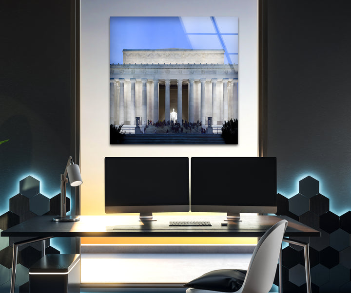 Lincoln Memorial Glaswandkunst – Beleuchtetes architektonisches Meisterwerk