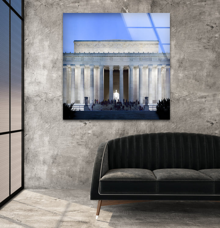 Lincoln Memorial Glaswandkunst – Beleuchtetes architektonisches Meisterwerk
