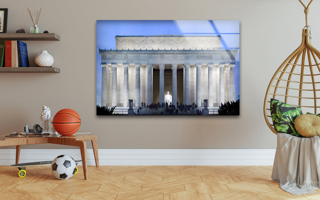 Lincoln Memorial Glaswandkunst – Beleuchtetes architektonisches Meisterwerk