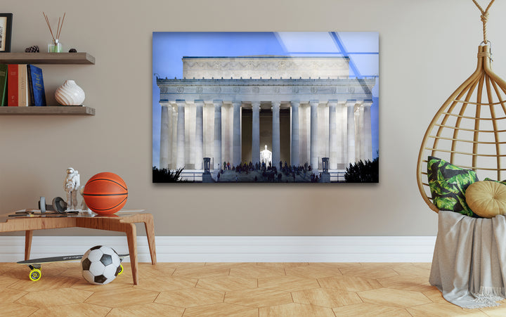Lincoln Memorial Glaswandkunst – Beleuchtetes architektonisches Meisterwerk