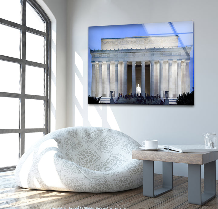 Lincoln Memorial Glaswandkunst – Beleuchtetes architektonisches Meisterwerk