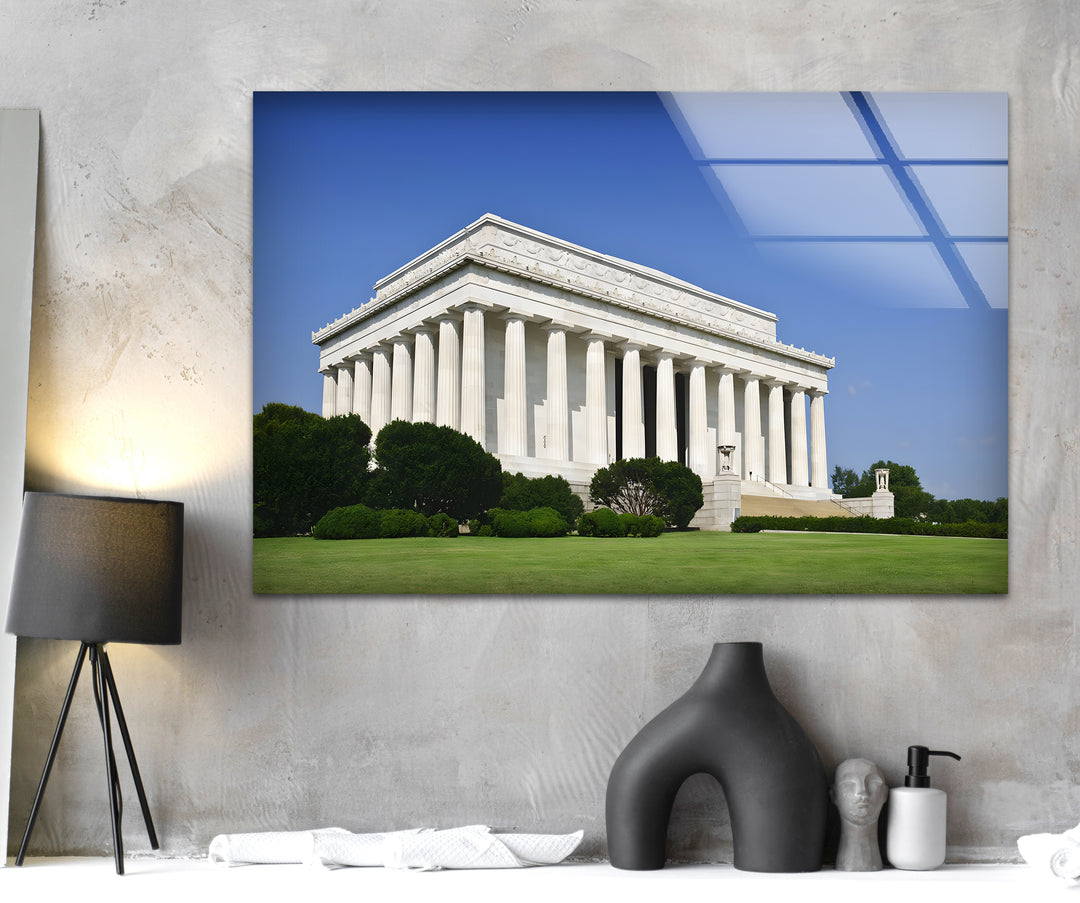 Lincoln Memorial Glaswandkunst – Klassisches architektonisches Wahrzeichen