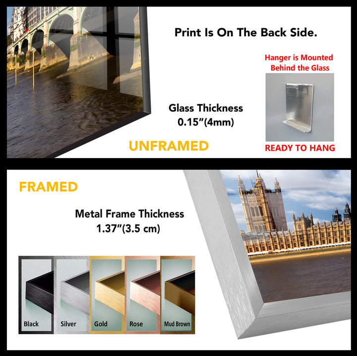 Big Ben &amp; Westminster Glaswandkunst – Kultiges Wahrzeichen Londons