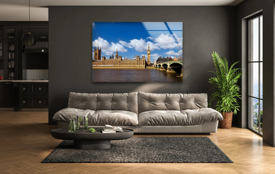 Captured in the stillness, this Big Ben & Westminster wall prints features an iconic London landmark reflected in the tranquil River Thames.