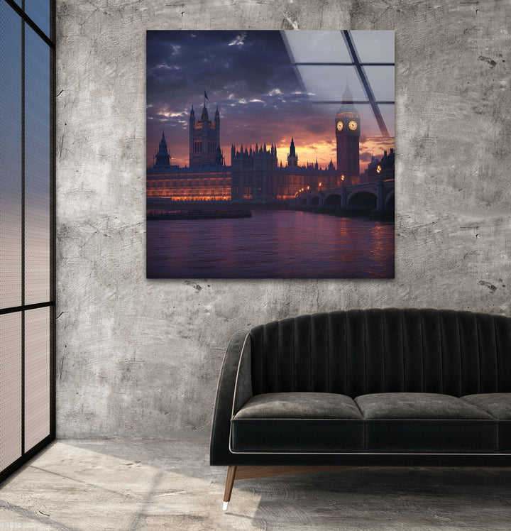 Sunset London Glass Wall Art glass image printing, glass prints from photos
