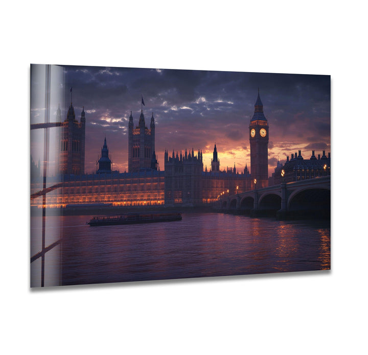 Sunset London Glass Wall Art Glass Printing Wall Art, Print photos on glass
