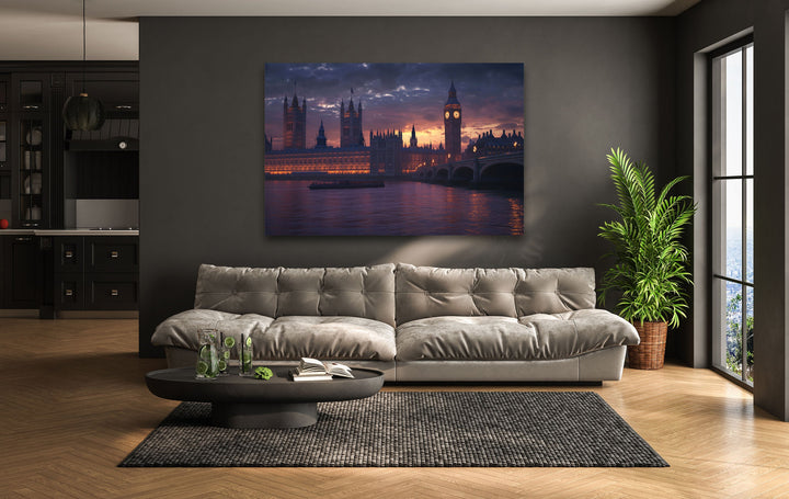 Sunset London Glass Wall Art glass photo prints, glass picture prints
