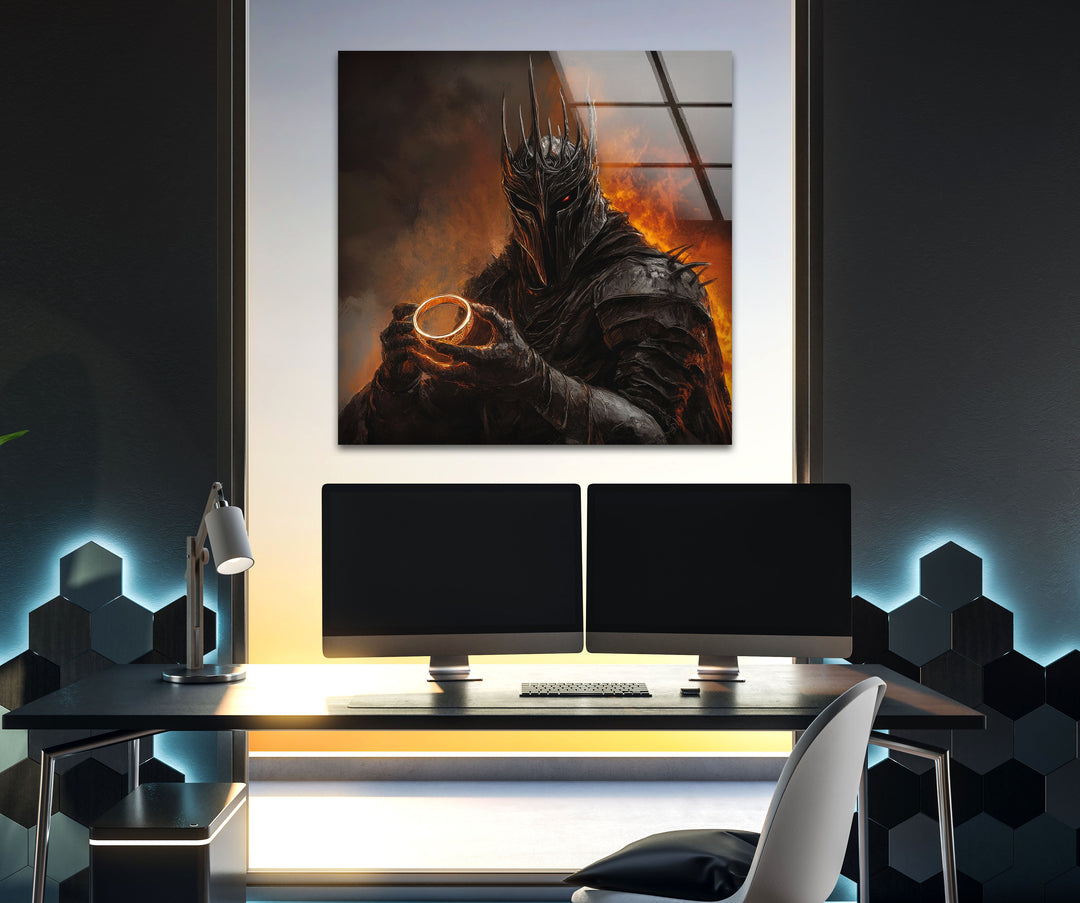 Lord Sauron LOTR Glass Wall Art glass image printing, glass prints from photos
