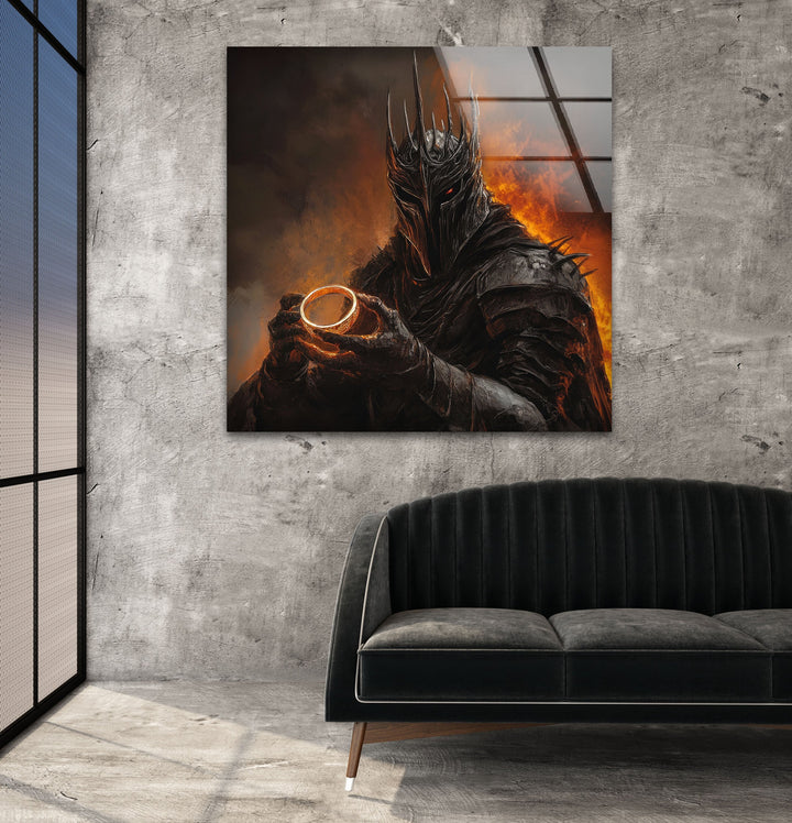 Lord Sauron LOTR Glass Wall Art Glass Printing Wall Art, Print photos on glass
