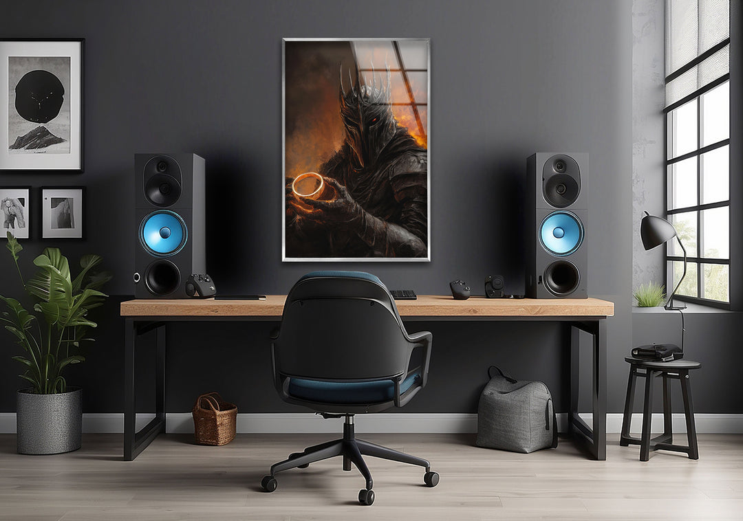 Lord Sauron LOTR Glass Wall Art glass pictures for Wall, glass prints wall art
