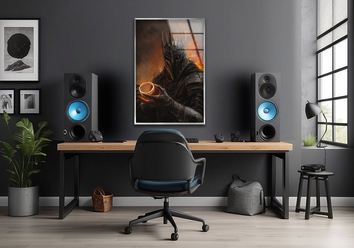 Lord Sauron LOTR Glass Wall Art glass pictures for Wall, glass prints wall art
