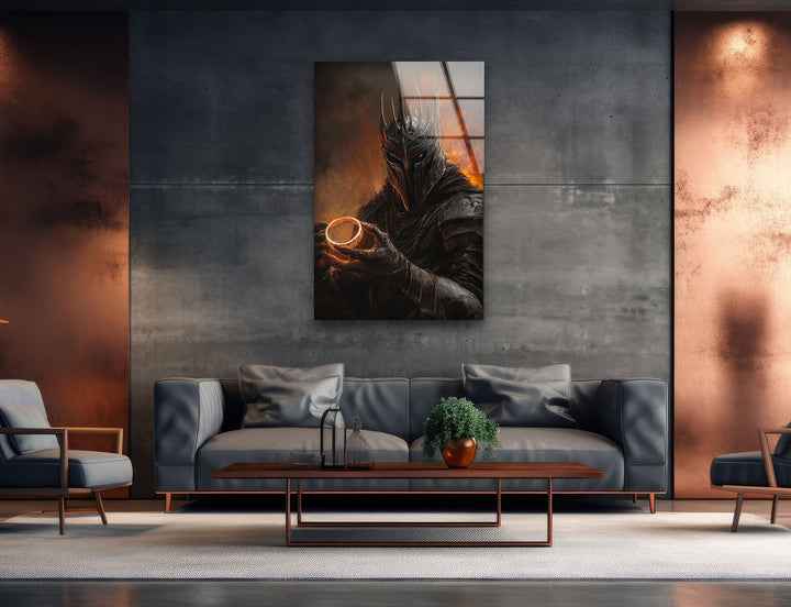 Lord Sauron LOTR Glass Wall Art custom glass pictures, glass art prints
