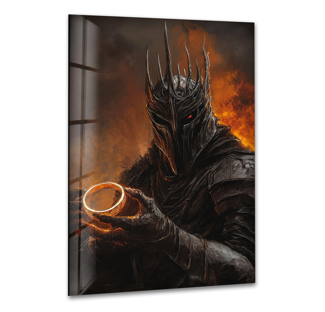 Lord Sauron LOTR Glass Wall Art glass art painting, glass art for the Wall
