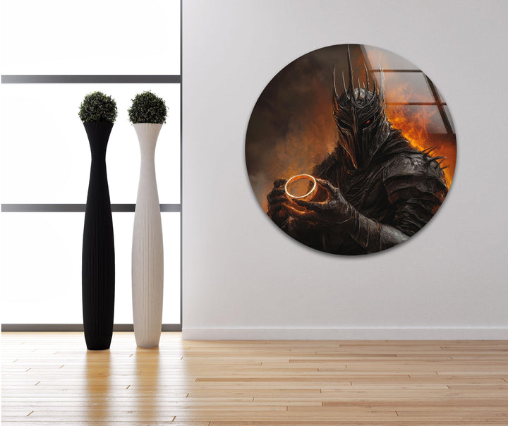 Lord Sauron LOTR Glass Wall Art picture on glass wall art, photos printed on glass
