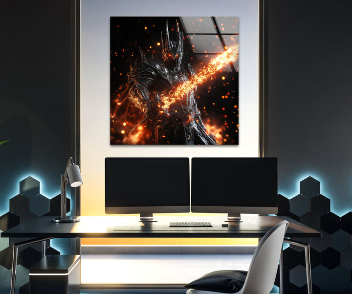 Lord of The Ring Lord Sauron Glass Wall Art glass pictures for Wall, glass prints wall art
